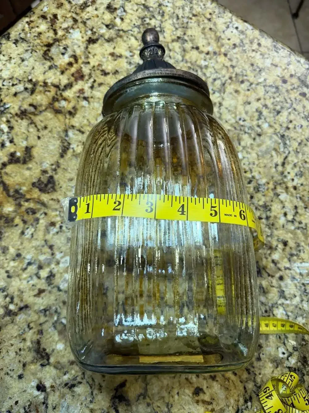 Display Jar With Cross Finial Lid Set of 3